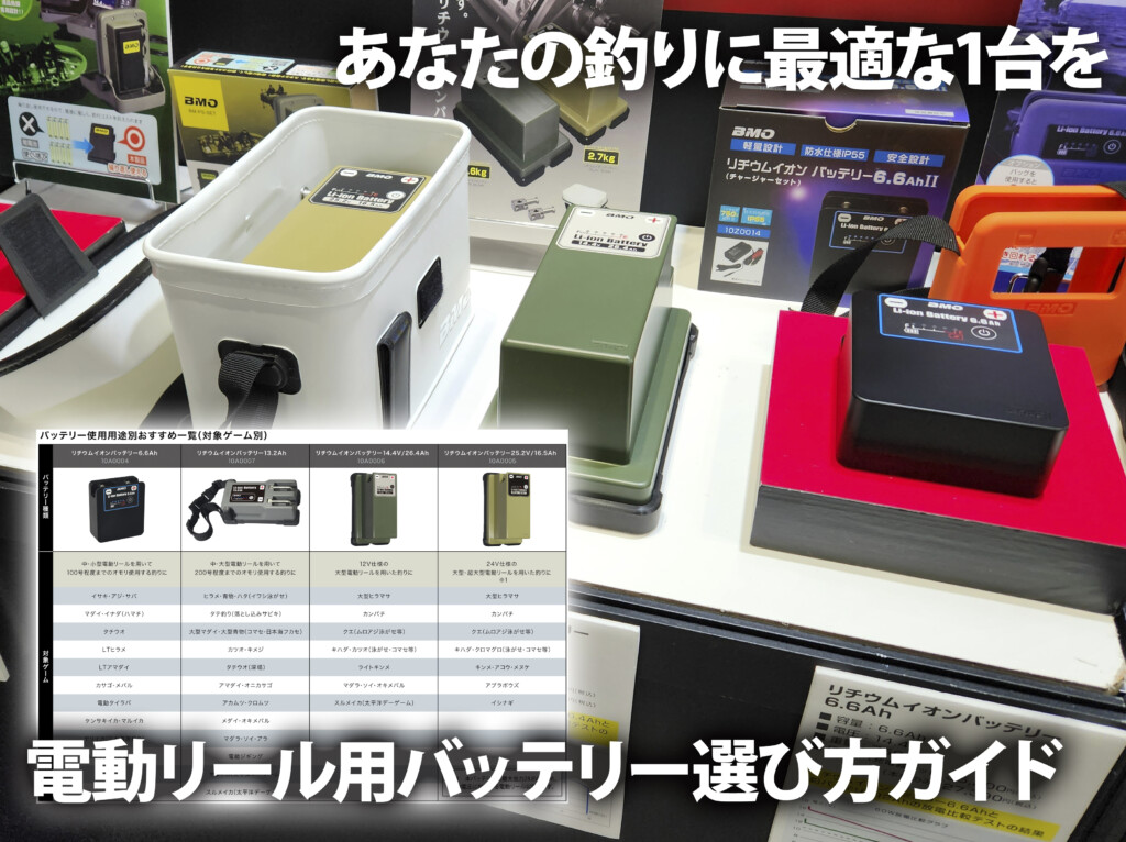 もう迷わない！BMOの電動リール用バッテリー選び方ガイドで、あなたの